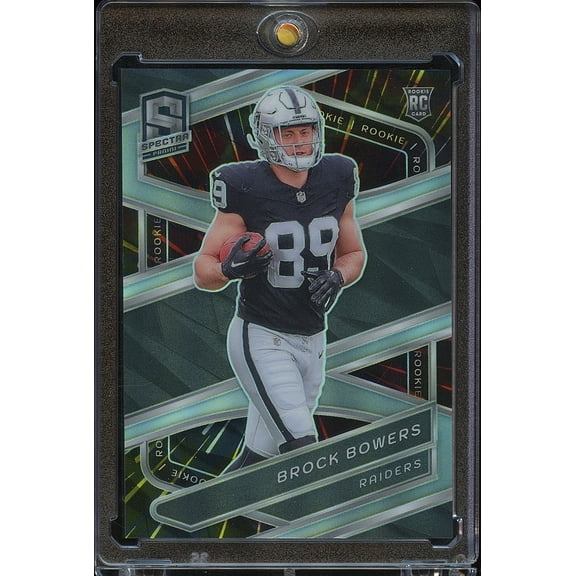 2024 Panini Prizm Football Card Brock Bowers Rookie Las Vegas Raiders Auto Jakobi Meyers