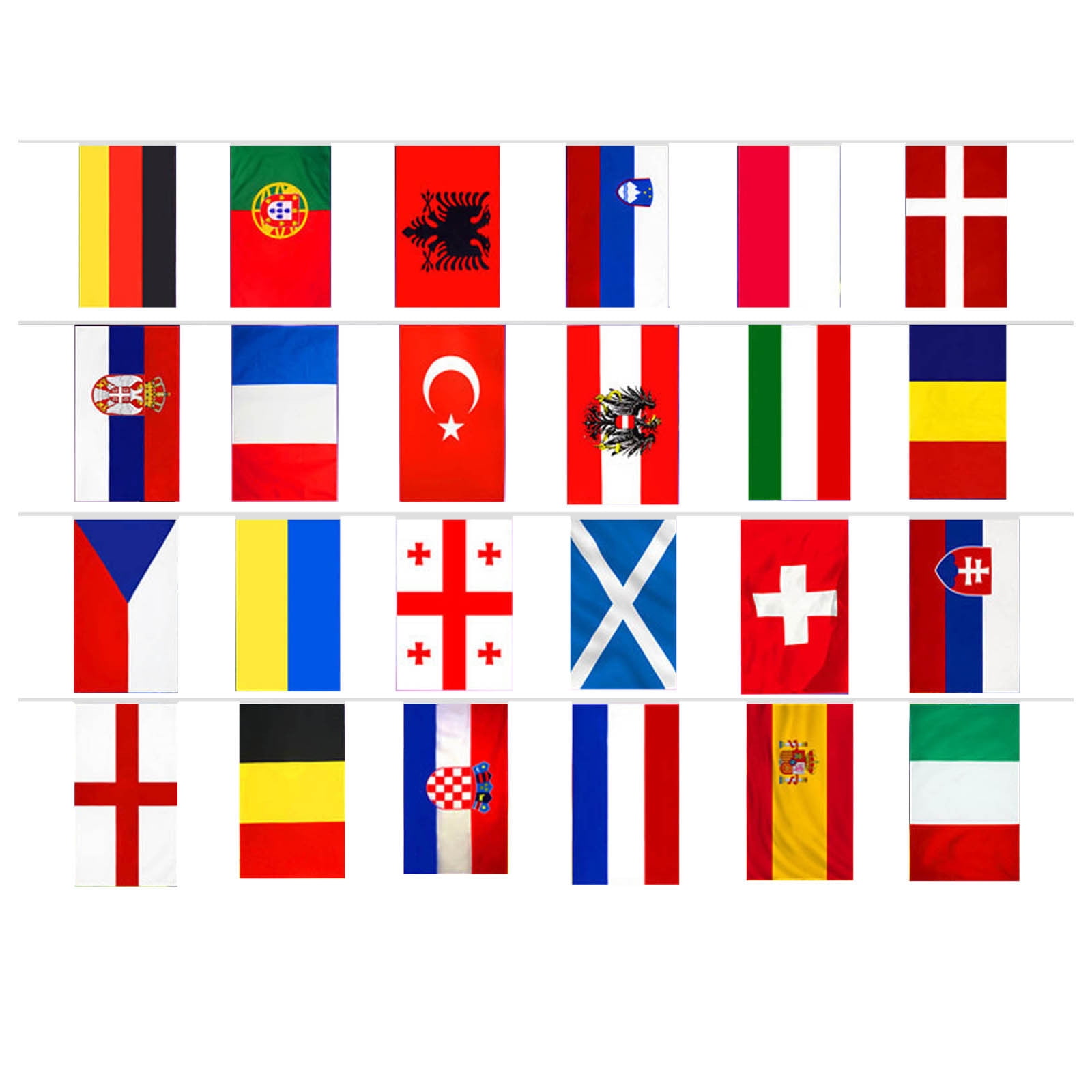 2024 Bunting 2024 Flags 2024 Decoration 24 Country Flags Double Flag