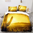 thumbnail image 1 of 2024 Cactus Duvet Cover Tropical Desert Plant Comforter Cover Mountain Sunrise Bedding Set Microfiber Quilt Cover For Kids Teen, 1 of 7