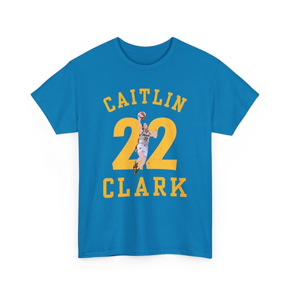 2024 Caitlin Clark #22 layup for Basketball for fan gifts Unisex Cotton Tee