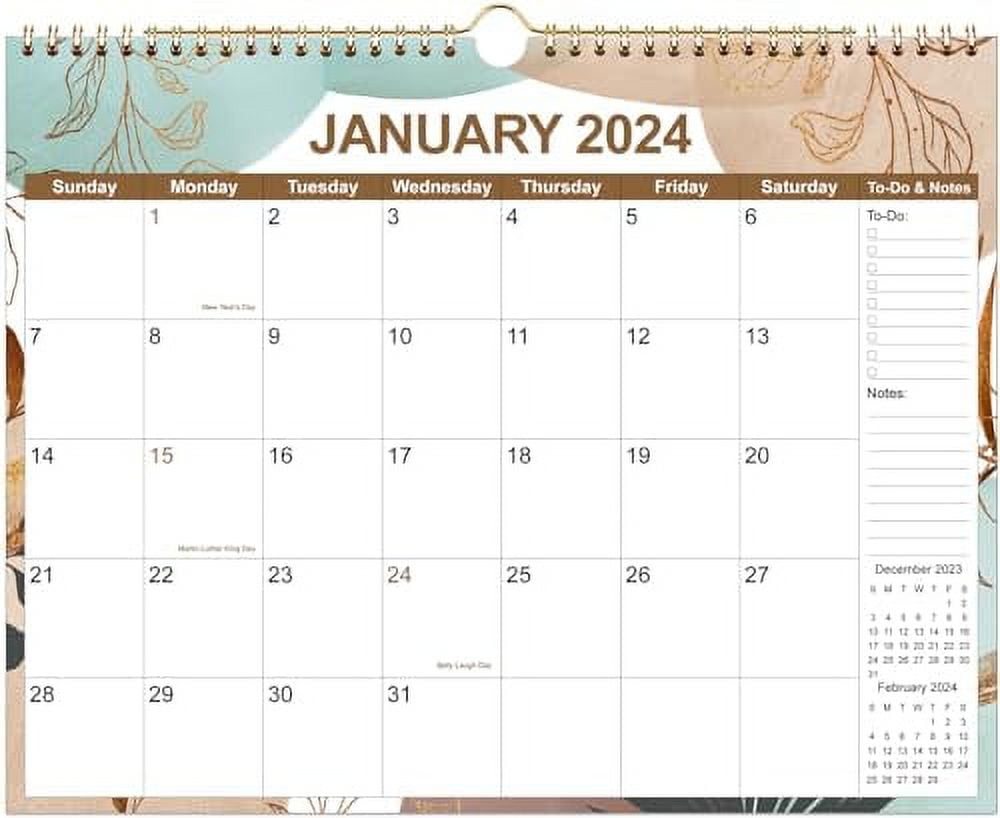 2024 Calendar - Wall Calendar 2024 from January 2024 to December 2024 ...