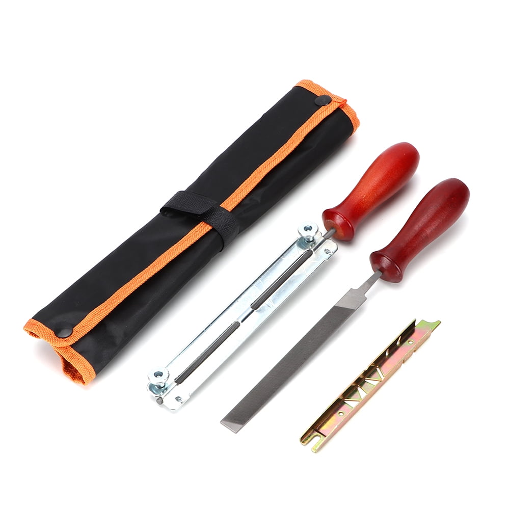 2024 Chainsaw Sharpening File Filing Kit Guide Bar Chain Sharpen Depth Gauge Saw Files Hand Tool