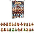 2024 Chicken Advent Calendar, Christmas Chicken with Santa Hats