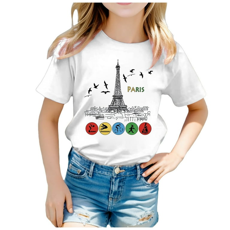3/4 Sleeve Round Neck Print Short Sleeve T-shirts 3/4 Sleeve Round Neck Print Short Sleeve T-shirts