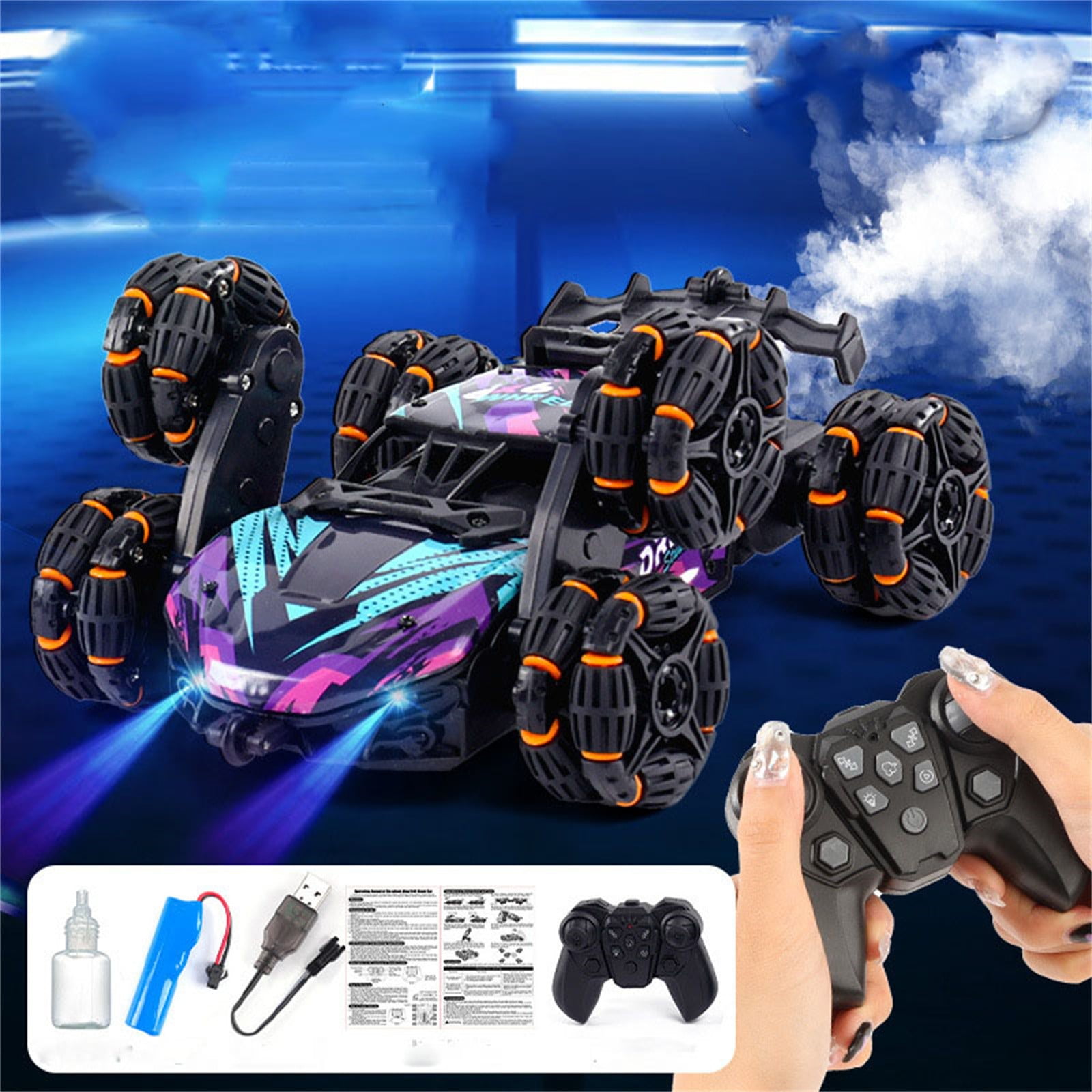 2024&Children'S Toys Alloy Deformation Remote Control Car Four Wheel