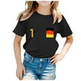 2024 Children's European Cup Fashion Team Printed Short Sleeve Round