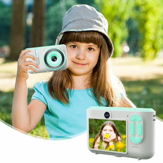2024 Children's Mini DSLR Camera with Front and Rear Lens,Photography and Video Recording Device Holiday Gift for Students