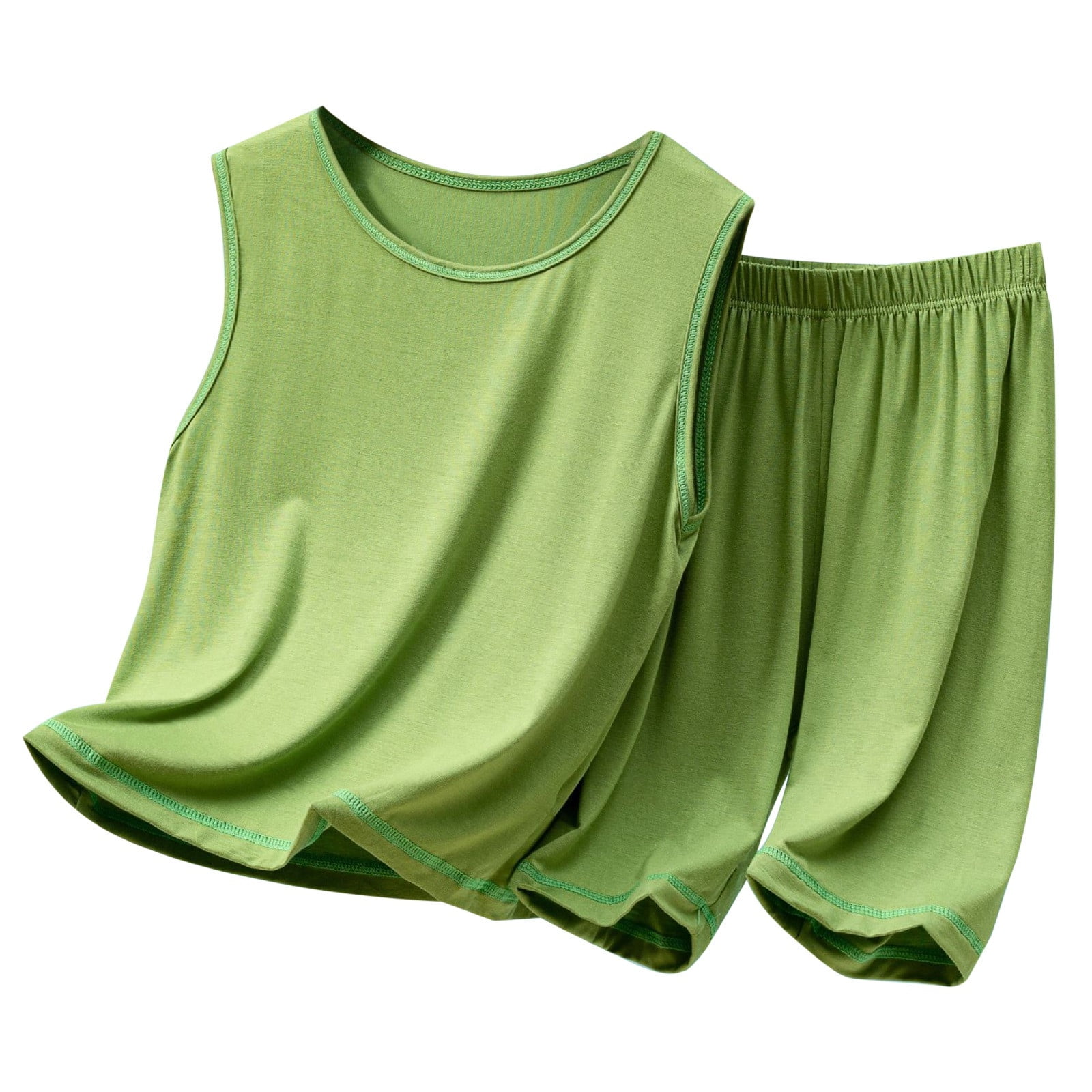 2024 Children's Vest Shorts Set Summer Thin Boy And Girls Sleeveless