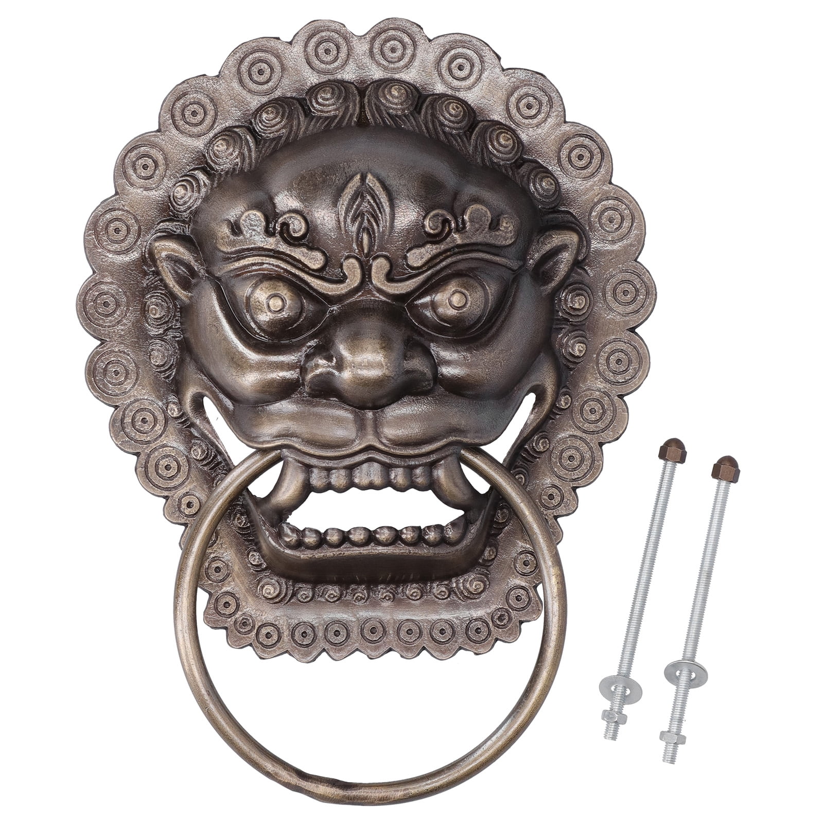 2024 Chinese Style Door Knocker Antique Animal Head Door Ring Wooden