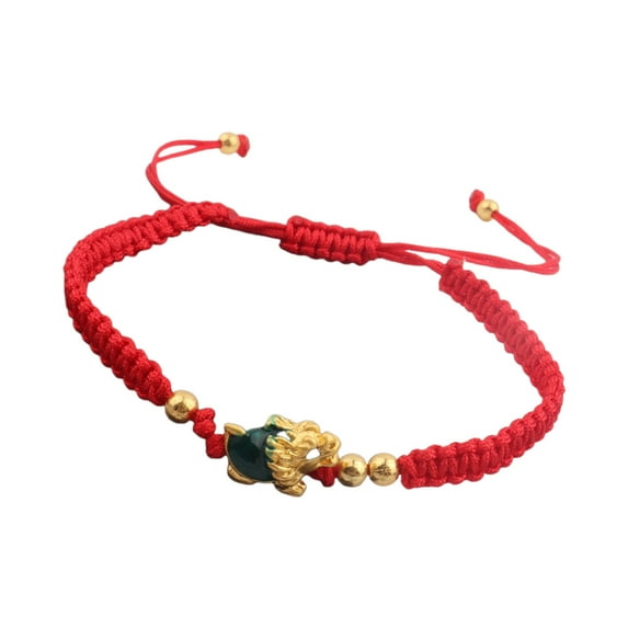 2024 Chinese Zodiac Red String Bracelet Adjustable Braided Charm Bracelet For Women Men New Year Good Luck