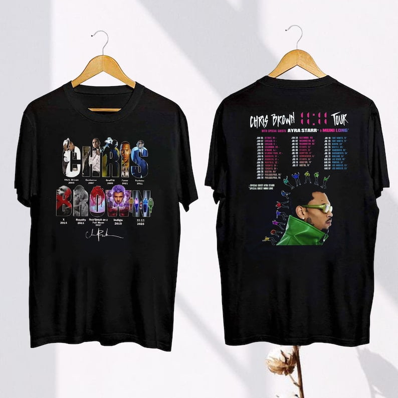 2024 Chris Brown 1111 Tour Shirt, Chris Brown Fan Gift, Chris Brown
