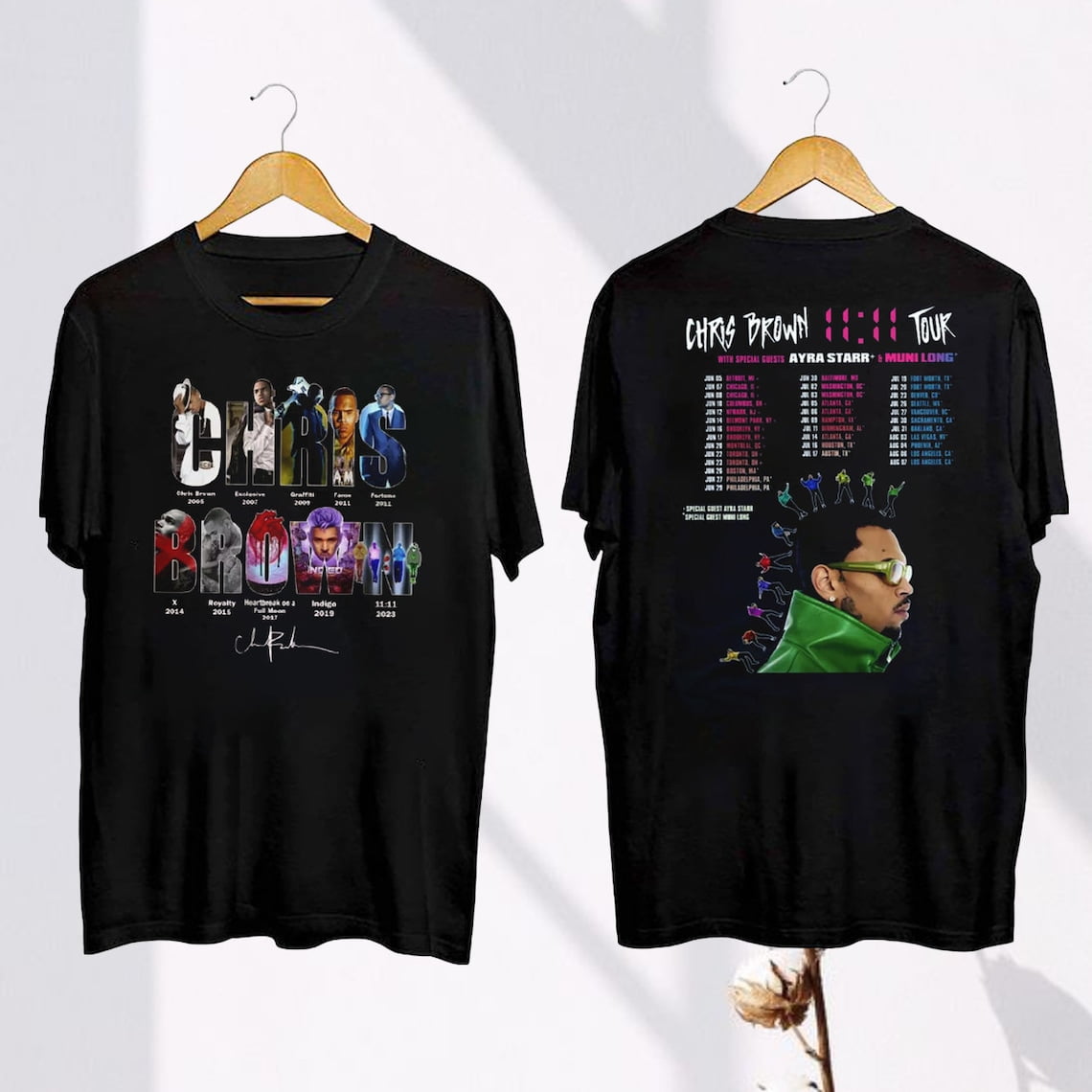 2024 Chris Brown 1111 Tour TShirt, Chris Brown Fan Gift, Chris Brown
