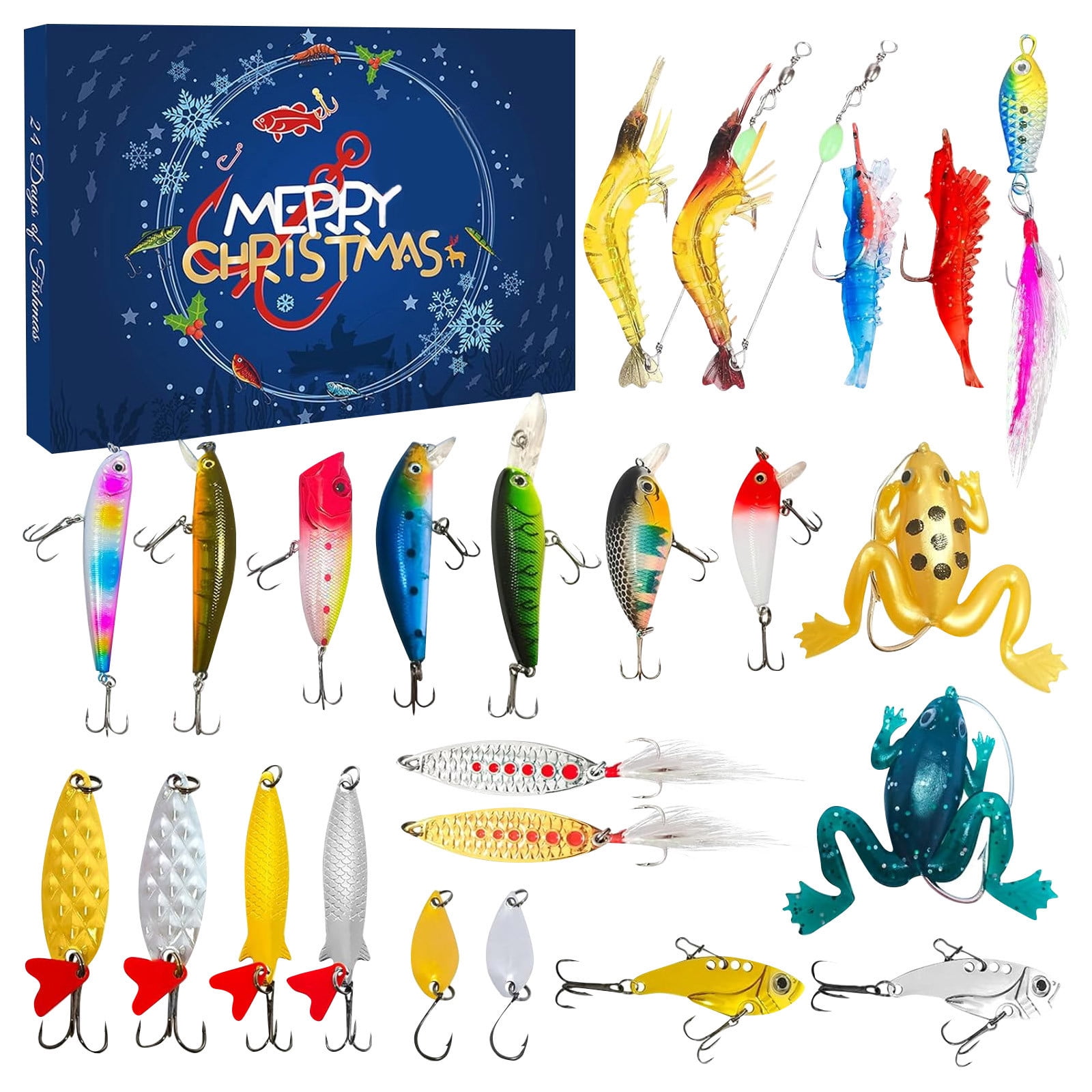 2024 Christmas Advent Calendar Fishing For Adults, 24 Box Countdown