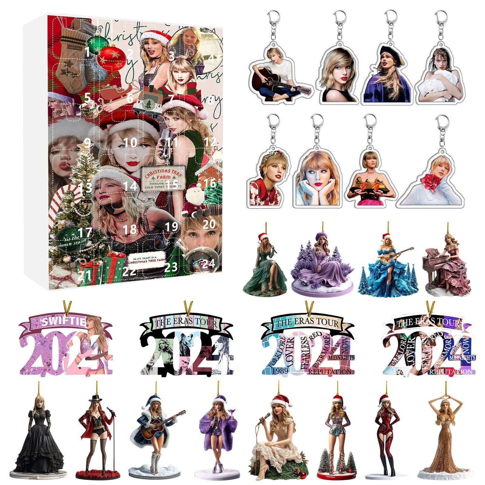 2025 Christmas Advent Calendar Keychain 24 Days of Countdown Delights