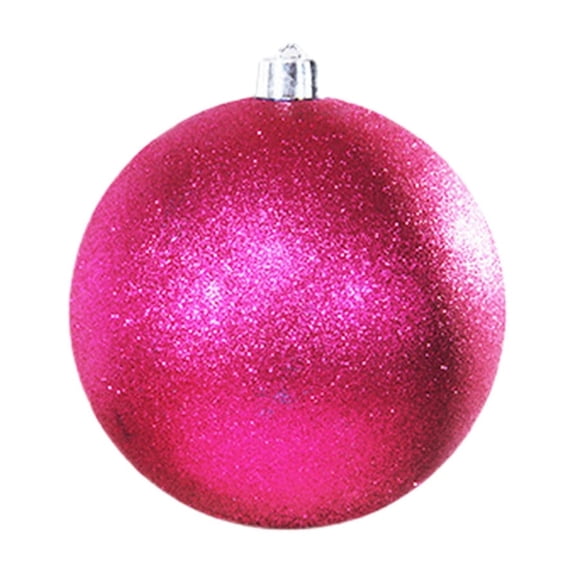 Christmas Ball Ornaments 6" (150mm) Hot Pink Glitter Extra Large Outdoor Plastic Shatterproof Water Resistant Hanging Tree Decorations