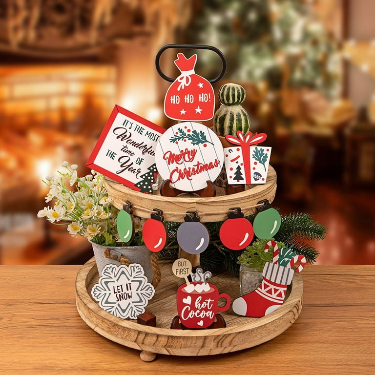 2024 Christmas Candy Gift Box Seri Es Layered Tray Decorations