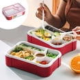 thumbnail image 1 of 2024 Christmas Clearance! Rvasteizo Food Storage Containers, Lunch Box Microwave Oven Lunch Box Japanese Style Style Student Lunch Box Compartment Large Capacity Work With Cutlery Sealed Salad, 1 of 5