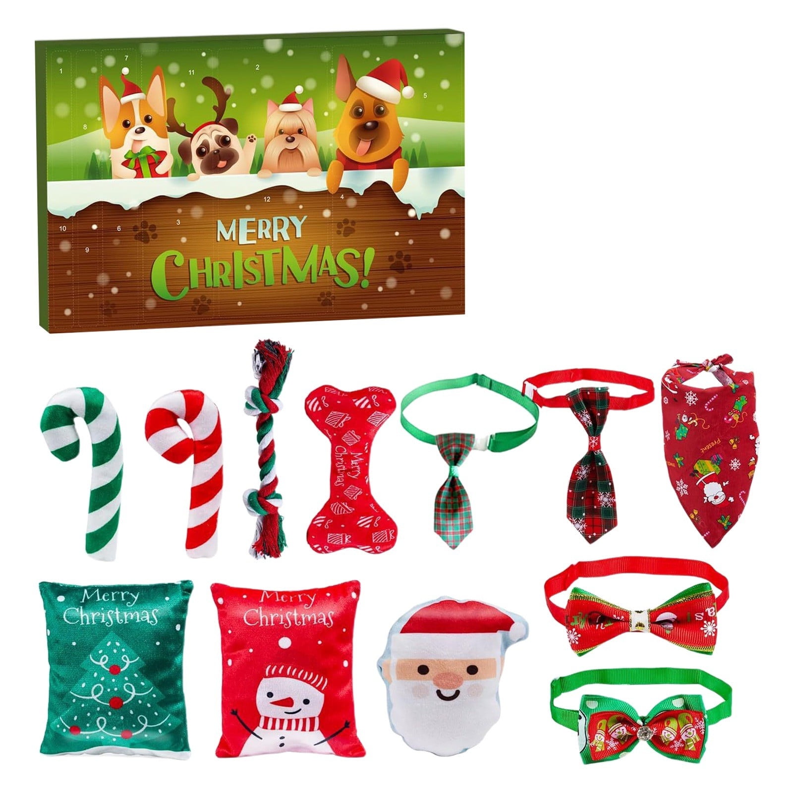 2024 Christmas Countdown Dog Toys Advent Calendar 24 Days Xmas