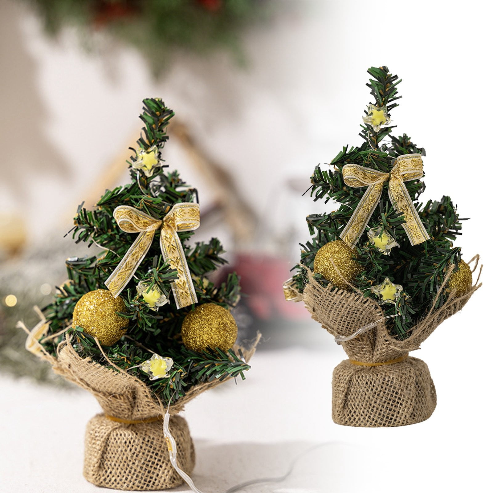 THENEWS 2024 Christmas Decoration Mini Christmas Tree Luminous