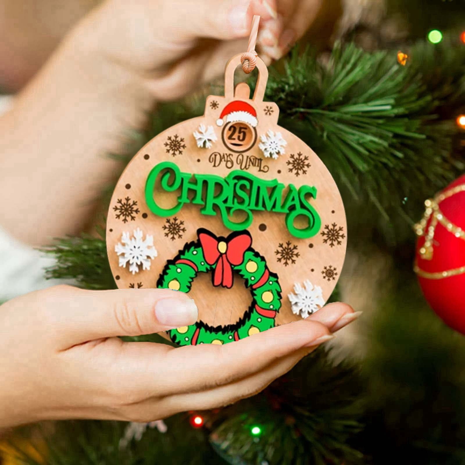 2024 Christmas Decoration Santa English Small Pendant Christmas Tree