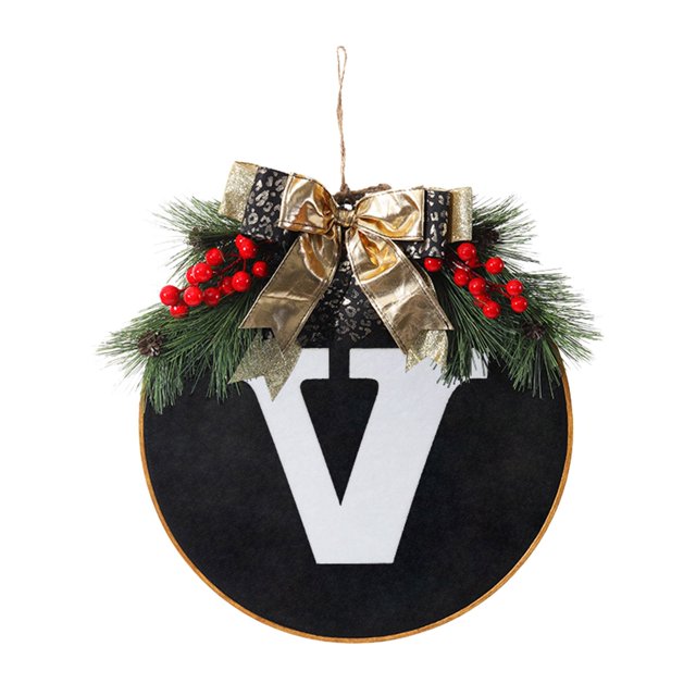 THENEWS 2024 Christmas Decorations English Letters Christmas Wreaths