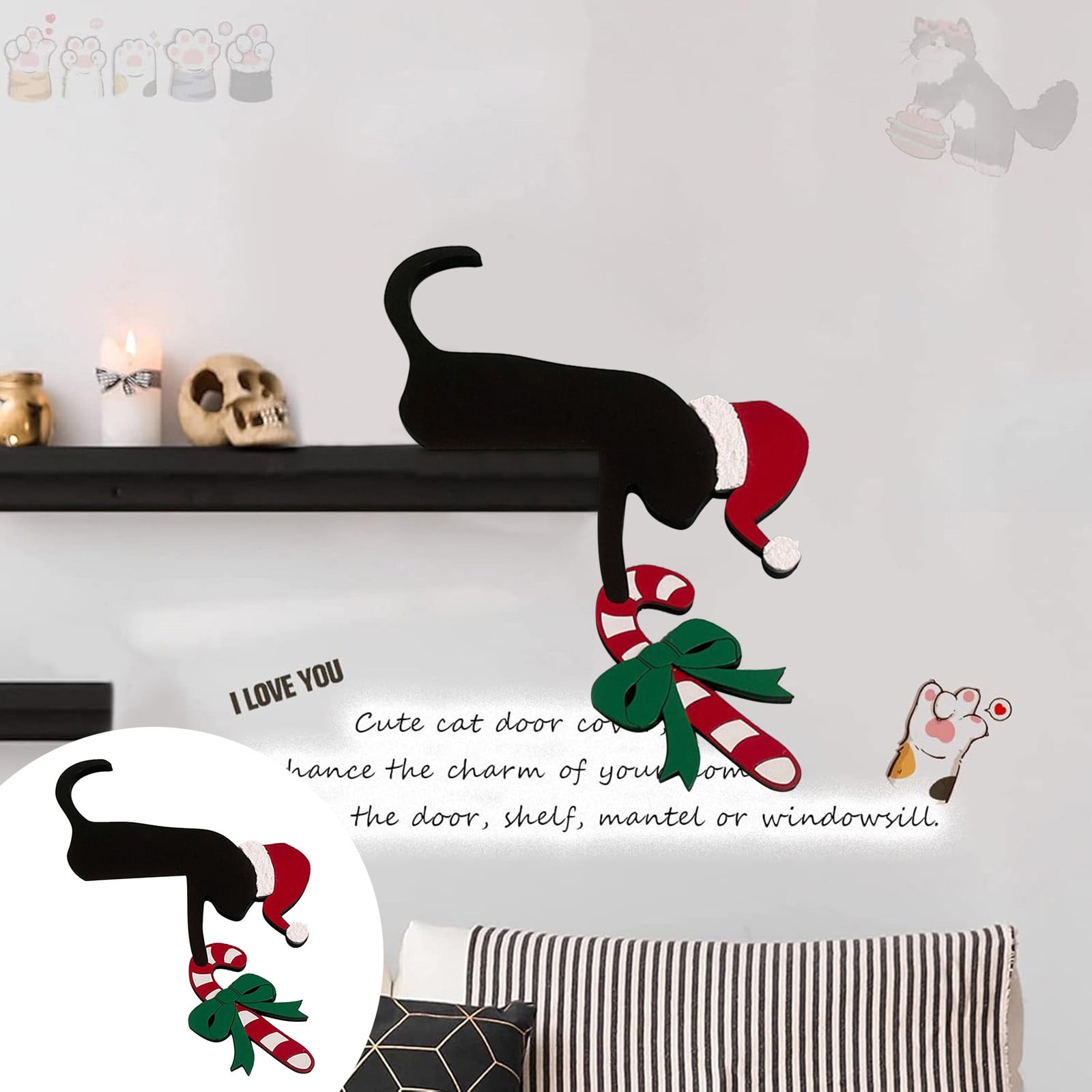 2024 Christmas Door Topper Funny Snowman Santa Top Door Frame Corner