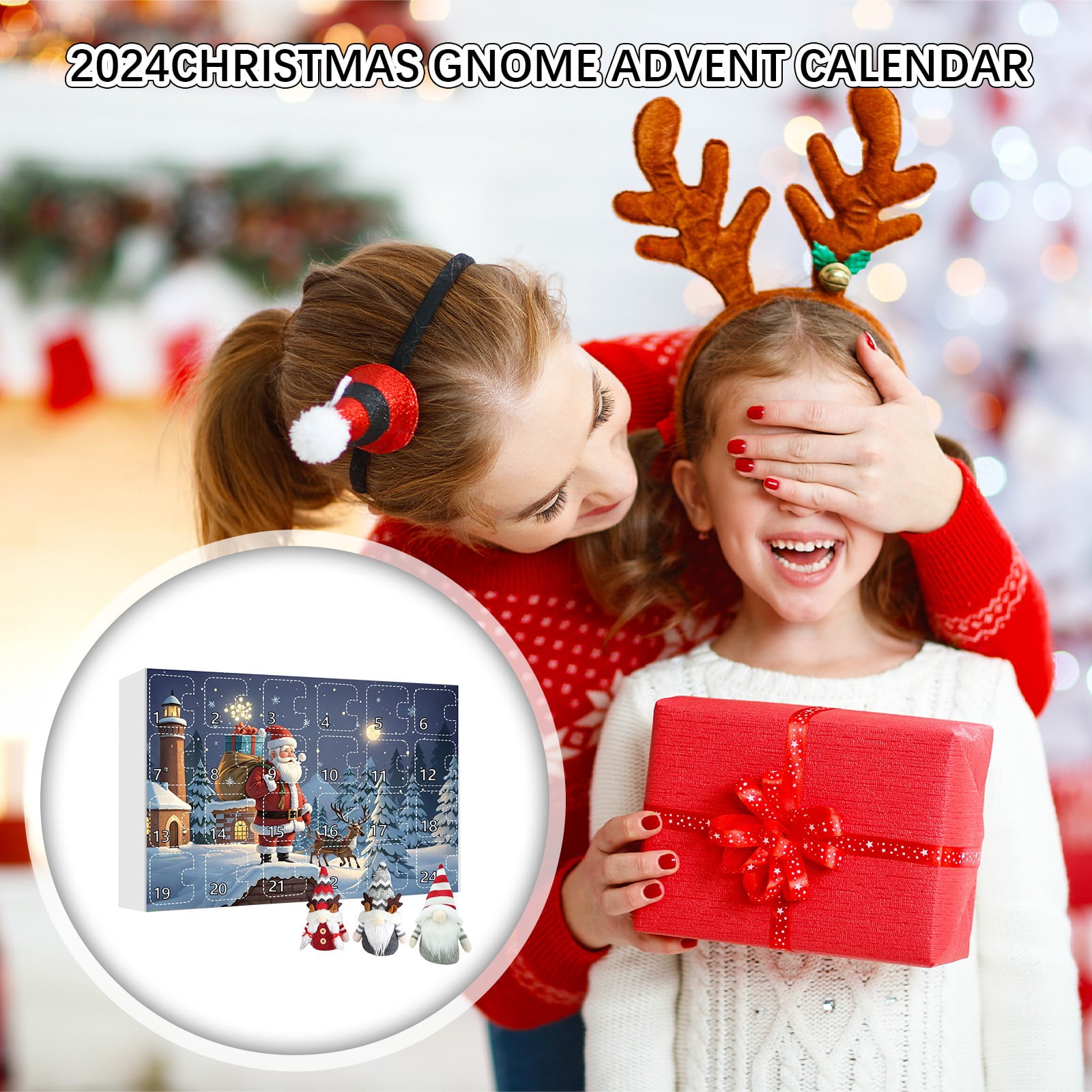 2024 Christmas Gnome Advent Calendar 24 Day Christmas Countdown ...