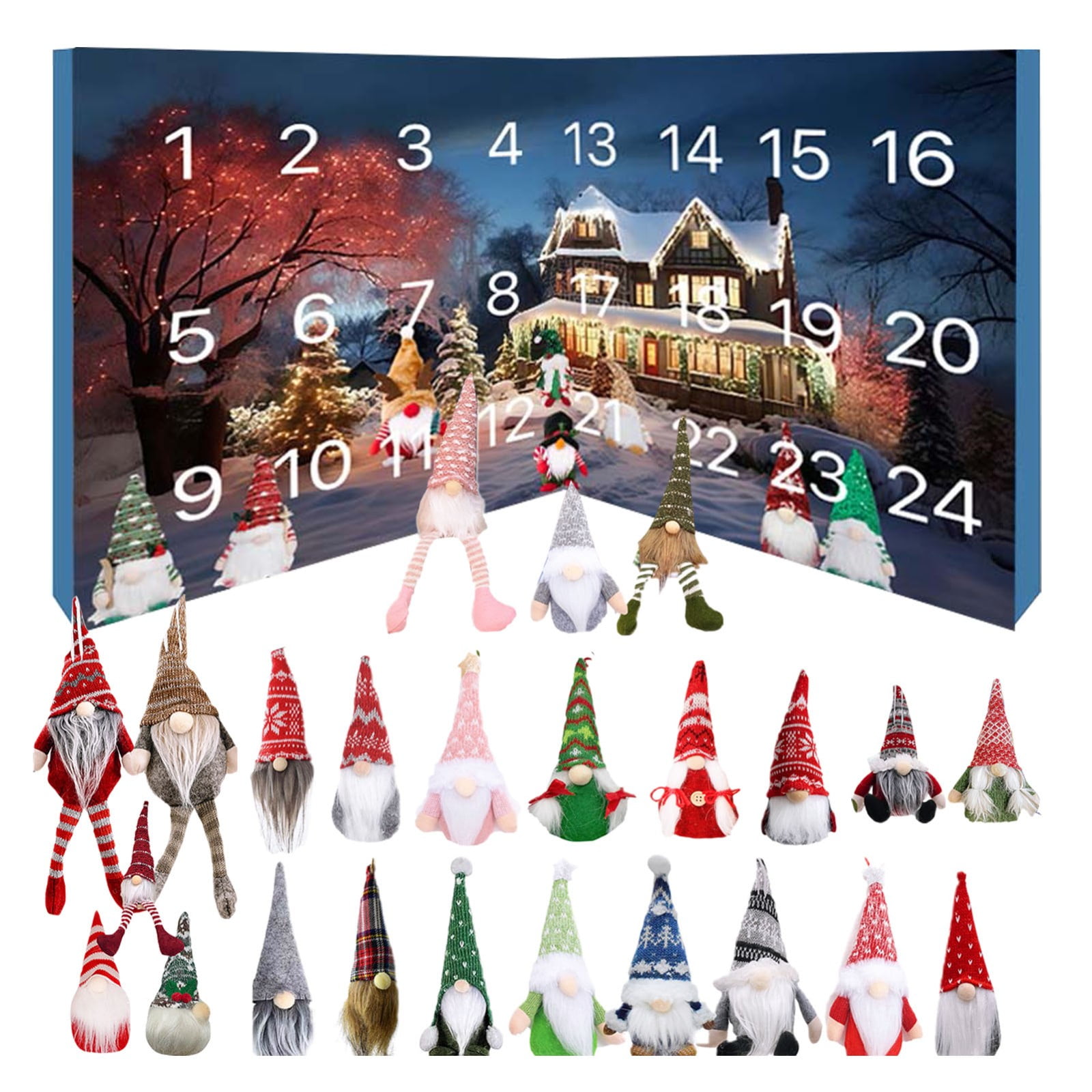 2025 Christmas Gnome Advent Calendar, 24 Days Christmas Advent Calendar