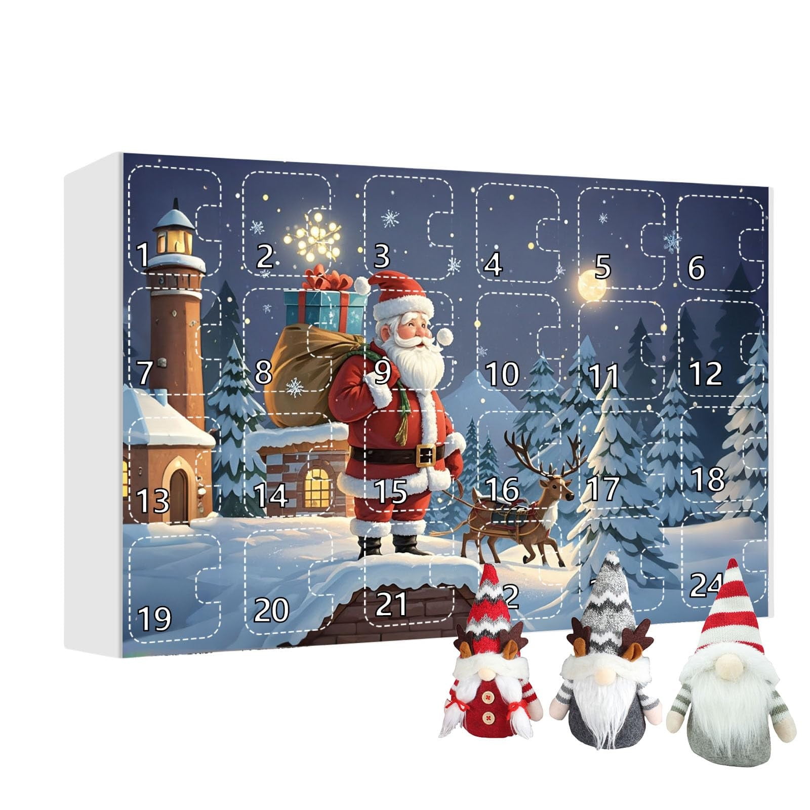 2024 Christmas Gnome Advent Calendar Christmas Countdown Calendar Filled With Christmas Gifts