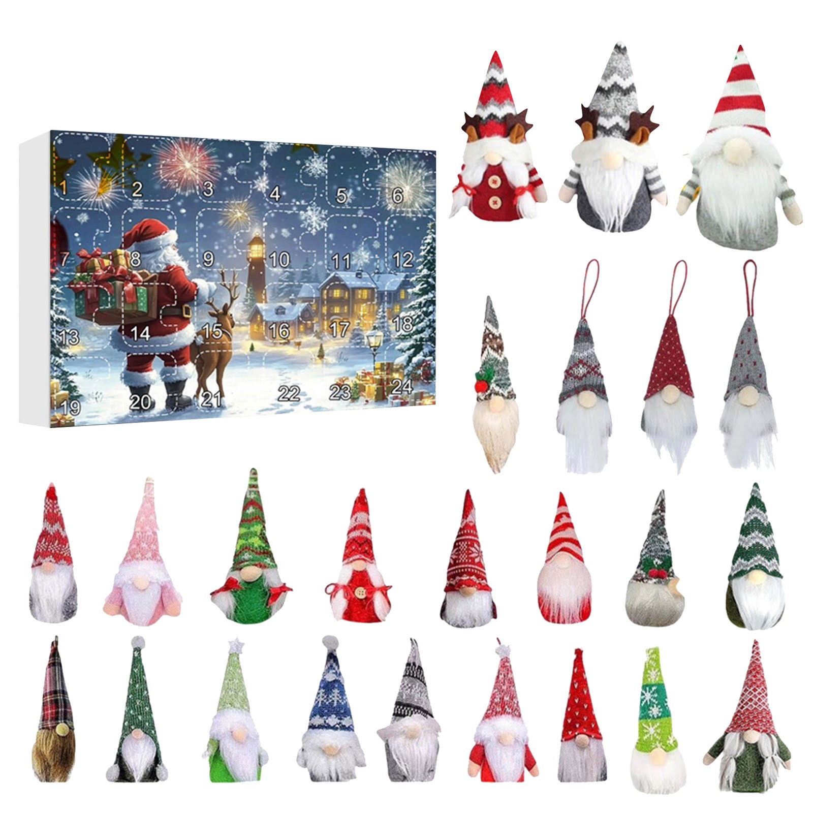 2024 Christmas Advent Calendar With Collectible Plush Dolls Toy 24 Day ...