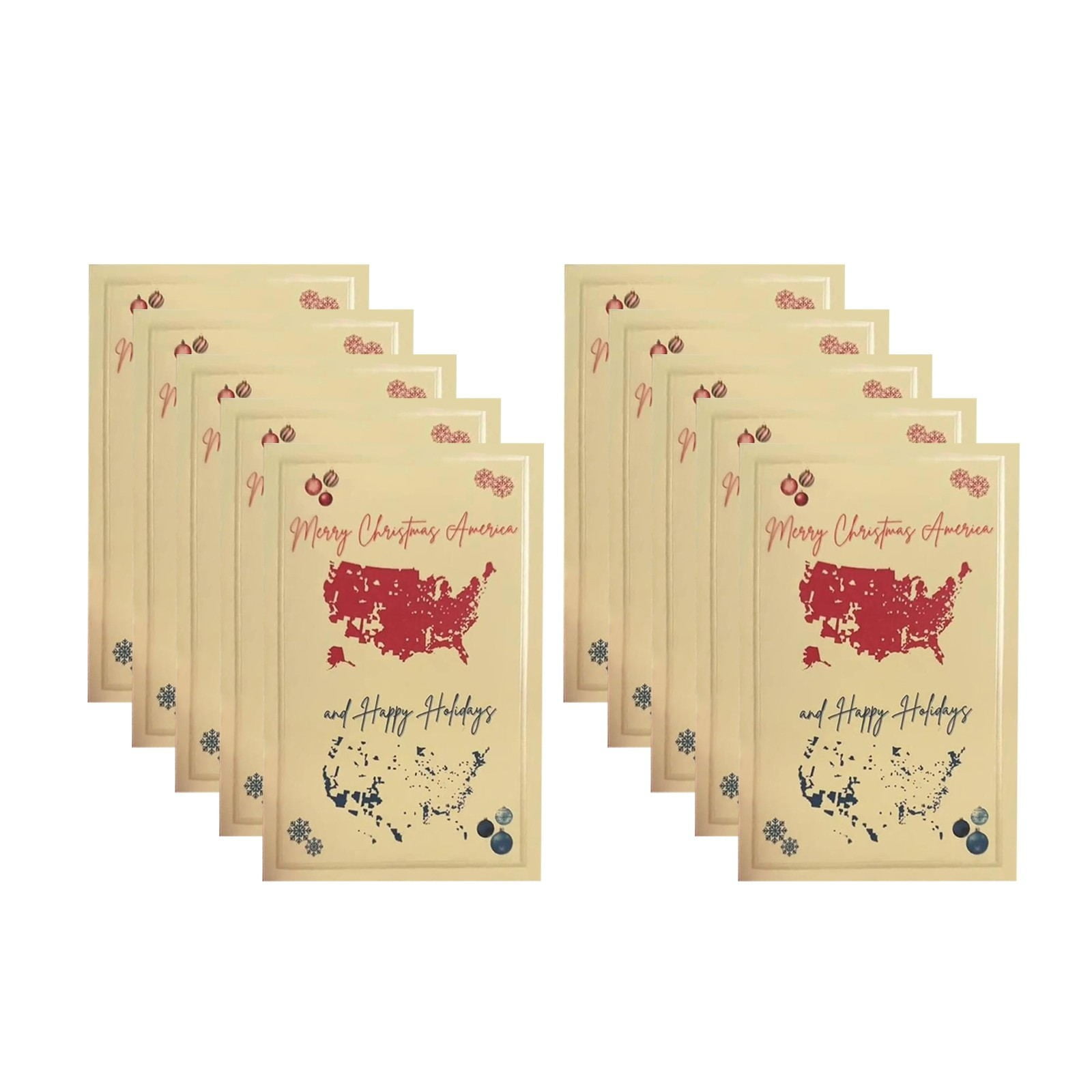 2024 Christmas Greetings Card,Merry Christmas America Card, Patriotic