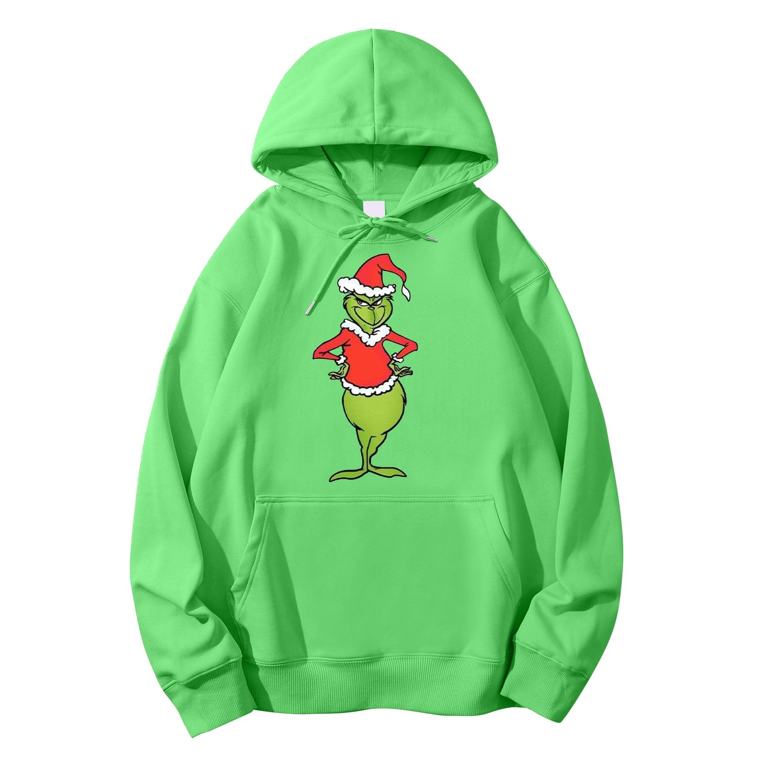 2024 Christmas Grinch Anime Hoodies, Grinch Printing LongSleeved Hoody for Big Girls, Women's