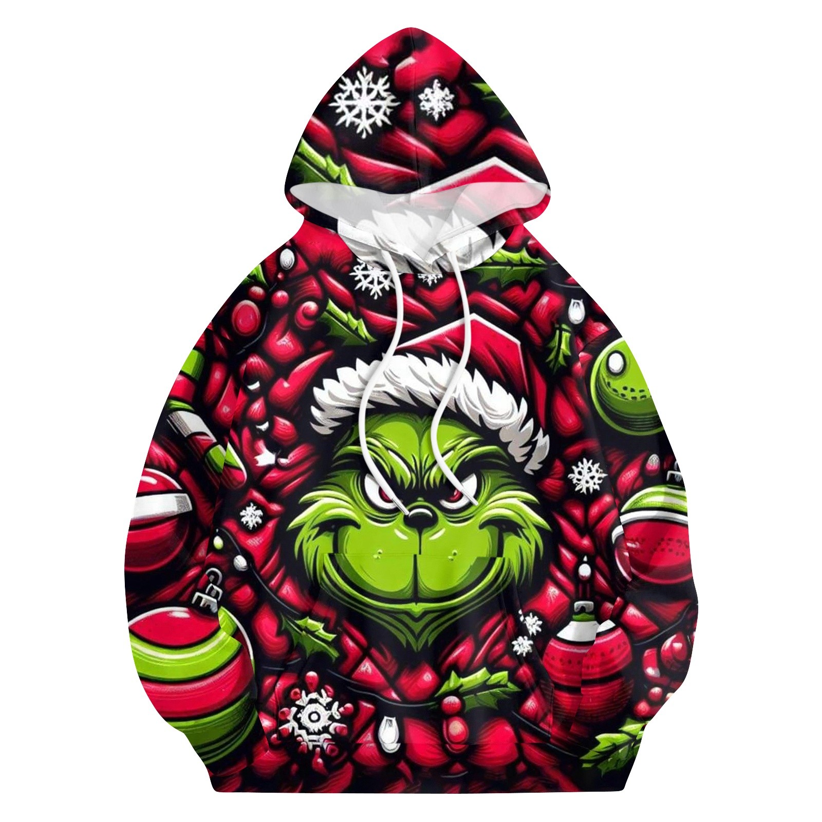 2024 Christmas Grinch Autumn Hoodies, Grinch Print Long Sleeved Fancy