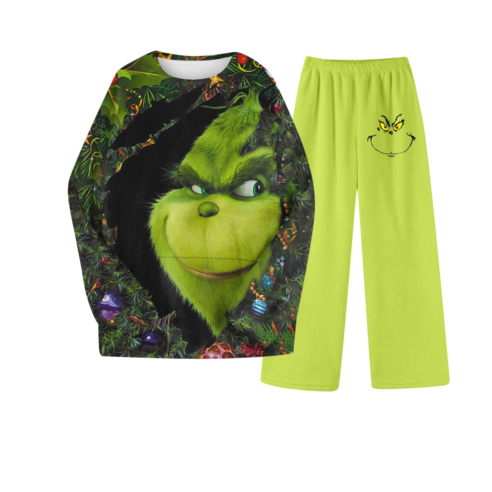 2024 Christmas Grinch Family Matching Jammies Festive Holiday Pajama