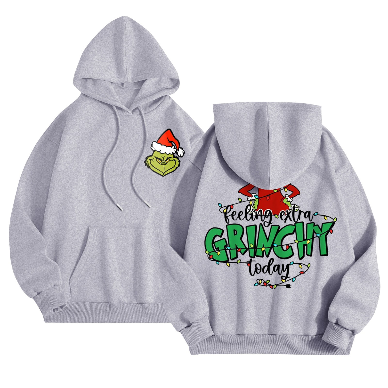 2025 Christmas Grinch Hooded Tops, Grinchprinted Hooded Pullover Anime