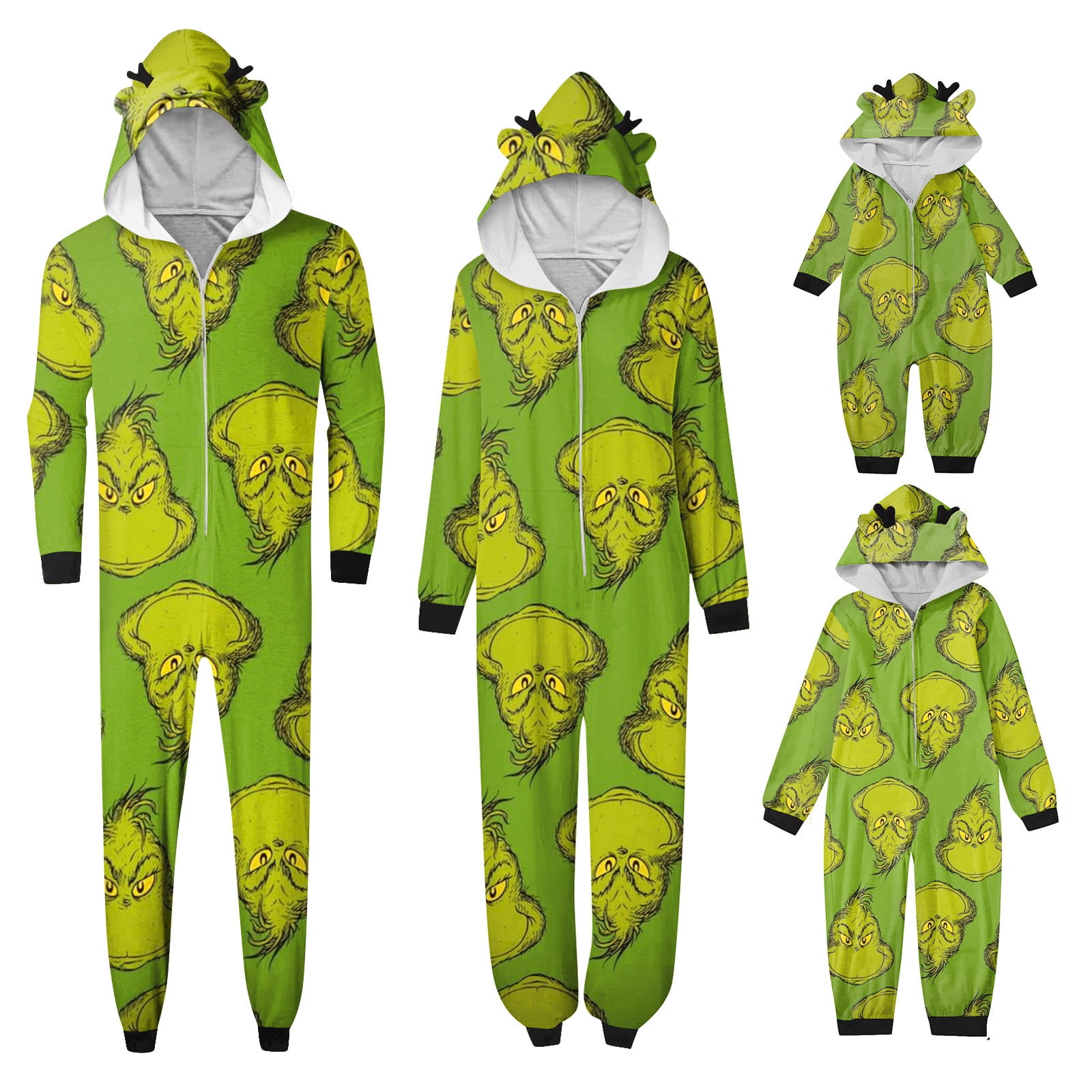 2024 Christmas Grinch Print Family Matching, LongSleeved Family