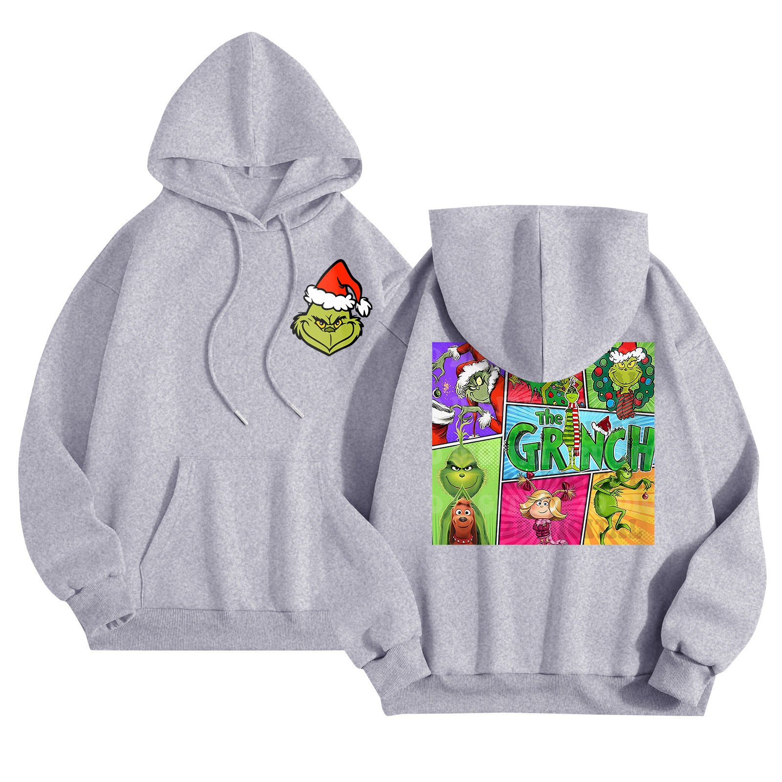 2024 Christmas Grinch Print Hoodies, Christmas Grinch Printing Long