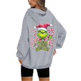 2024 Christmas Grinch Print Hoodies Christmas Women's Pink Christmas 