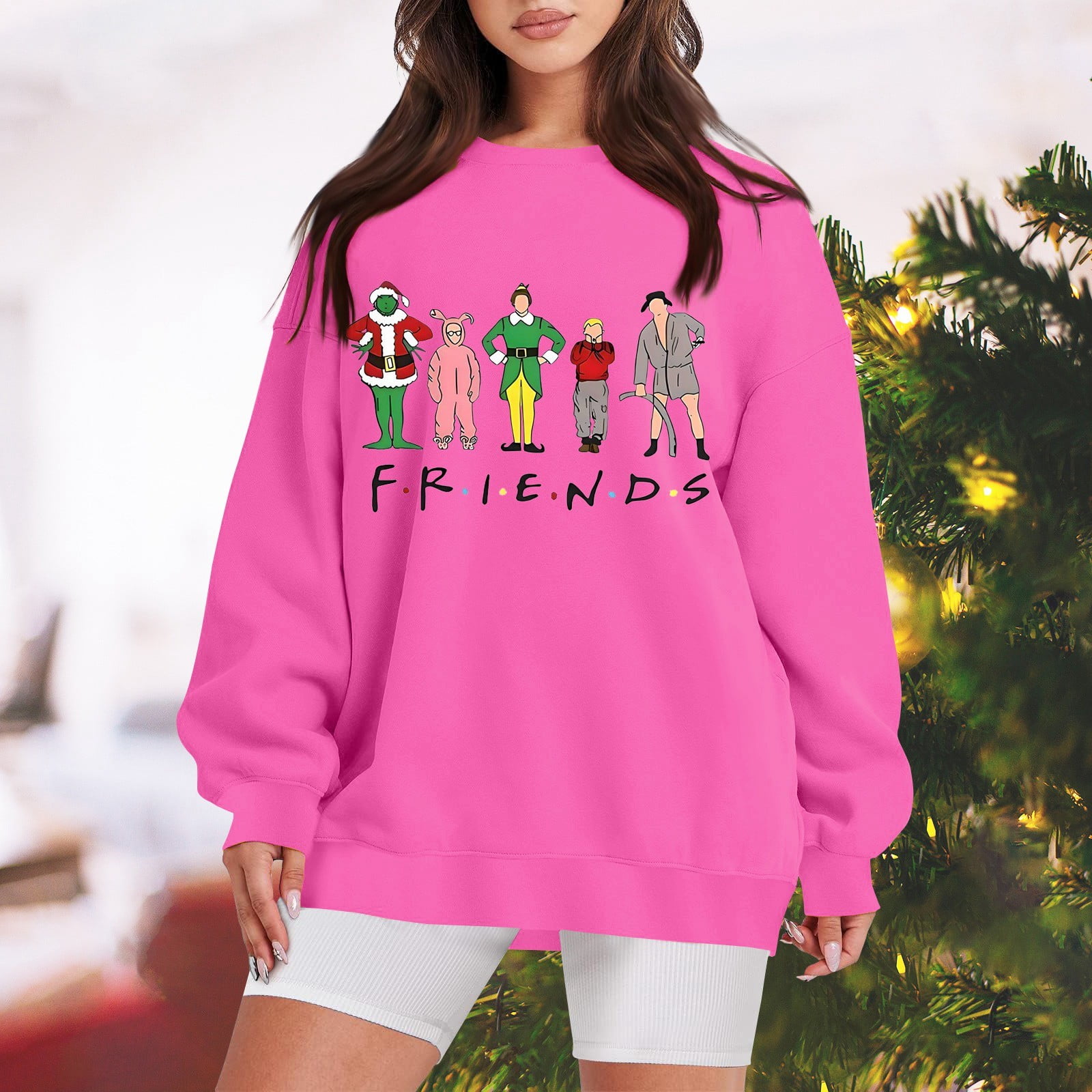 2024 Christmas Grinch Print Sweatshirt, Fashion Sweatshirt Costume