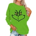 2024 Christmas Grinch Print Sweatshirt, Women's Fashion Long Sleeve
