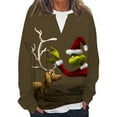 2024 Christmas GrinchPrinted Sweatshirt, Autumn Long Sleeve Round Neck