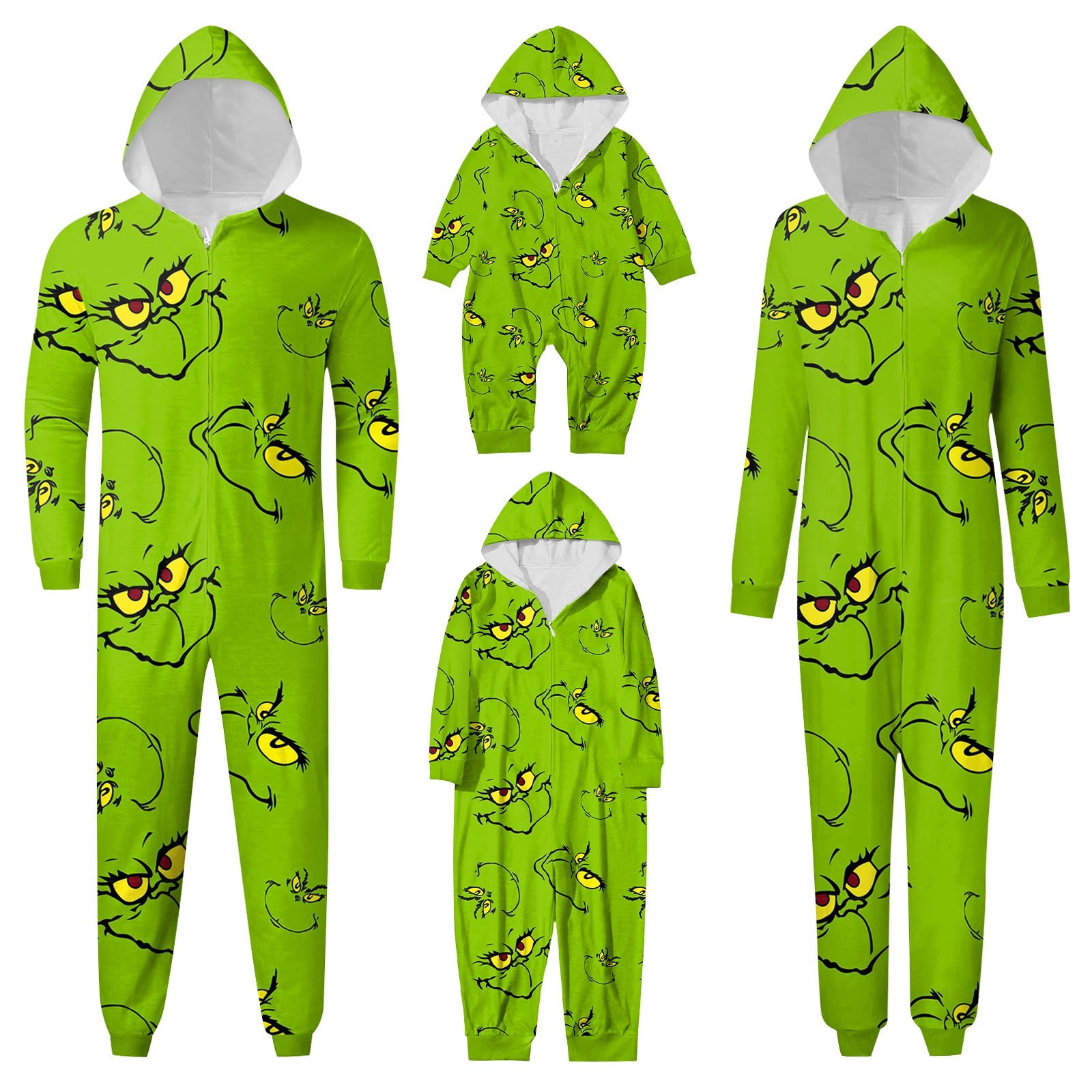 2024 Christmas Grinch Printing Family Matching, LongSleeved Jumpsuit