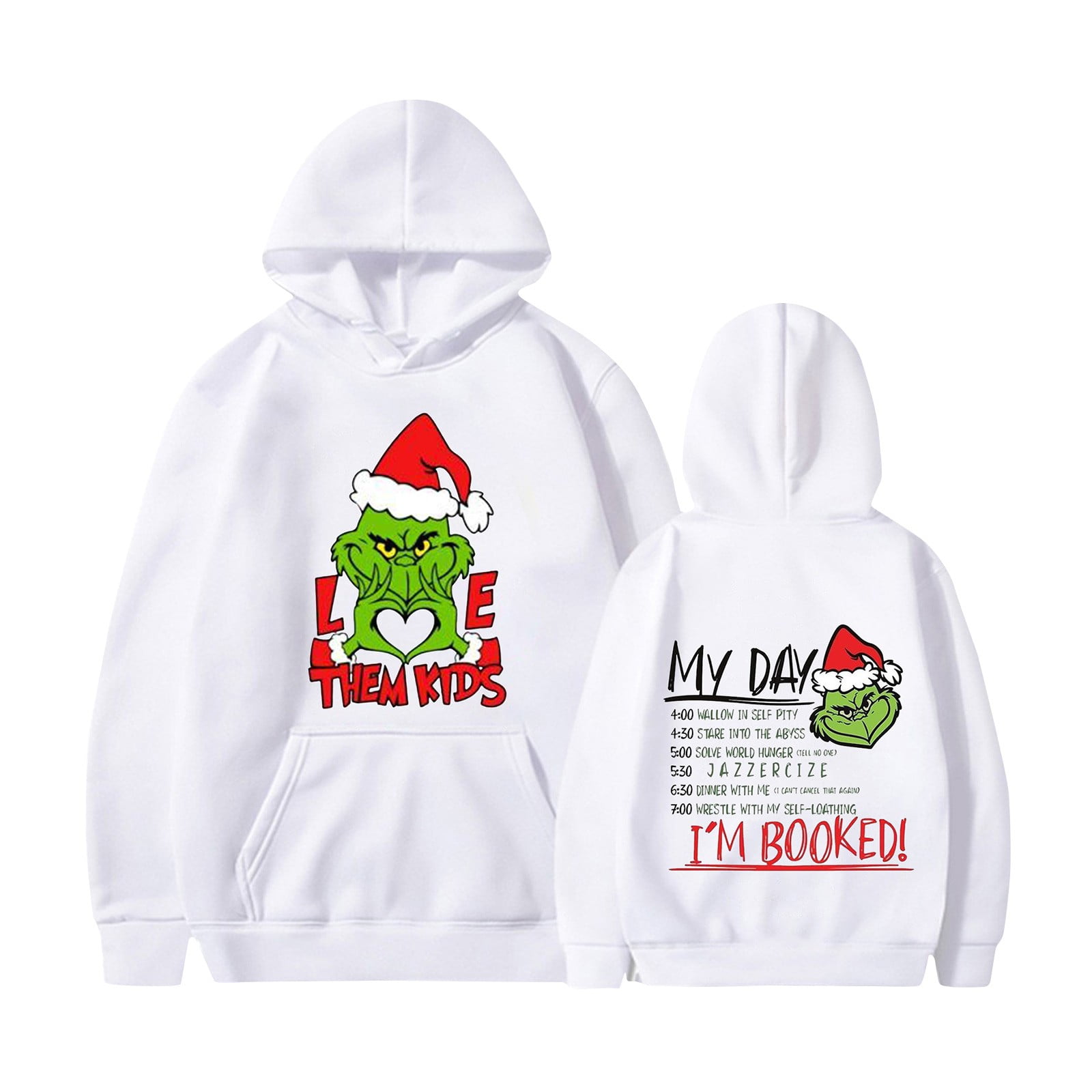 2024 Christmas Grinch Printing Hoodies, Anime Grinch Print Novelty