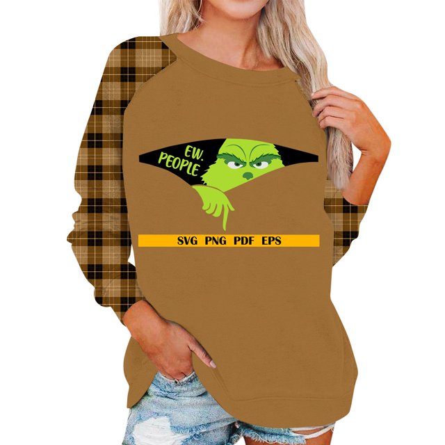2024 Christmas Grinch Printing Sweatshirt, Fashion Fancy Dress Long