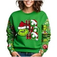 2024 Christmas Grinch Printing Sweatshirt, Fashion Fancy Dress Long