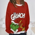2024 Christmas Grinch Printing Sweatshirt, Fashion Fancy Dress Long