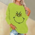 2024 Christmas Grinch Printing Sweatshirt, Women's Loose Fit Pullover