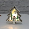 2024 Christmas Lighted Wooden Pendant Festive Decoration