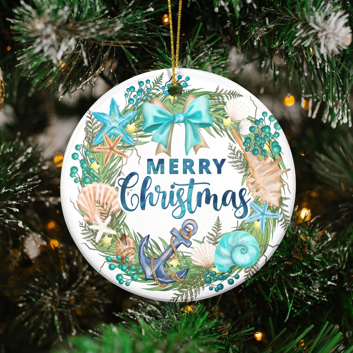 2024 Christmas Ornament Gifts, Beach Decor Gifts for Women, Friend