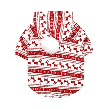 2024 Christmas Pet Sweater Hood Dog Clothes for Girls Large Autumn and Winter Pet Medium Girl Dog Sweaters Outfits Puppy Sweatshirt Pullover Clothes for Small Medium Pets